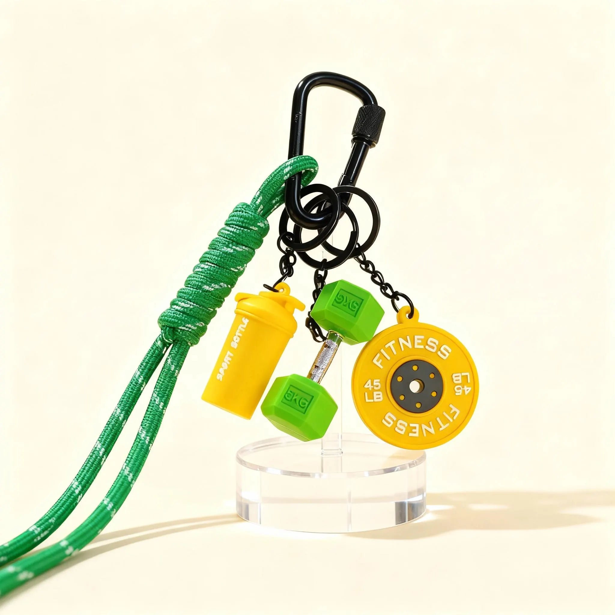 Mini Dumbbell Barbell Keychain | Fitness Dopamine Color Bag Charm | Creative Gym Accessory Gift