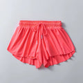 Women'S Pants Gym Sports Shorts Lining Loose Skirt Yoga Wear Fitness Running Training Trousers Summer Female Workout Clothing