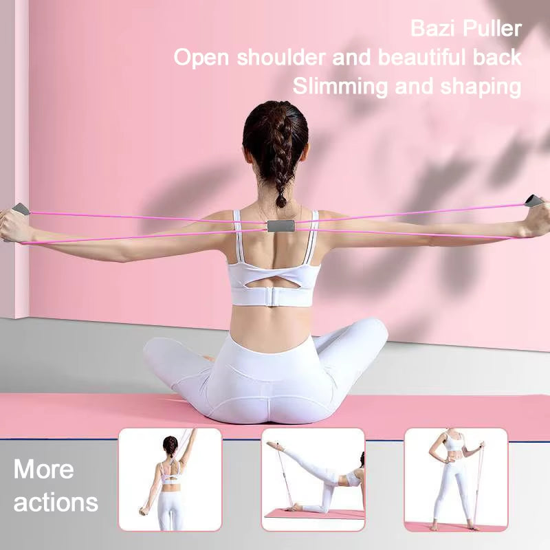 4/5Pcs a Yoga Fitness Set-Includes Foot Stretchers, Leg Beauty Clips, Jump Rope, Yoga Rings, 8-Shaped Stretchers, Resistance