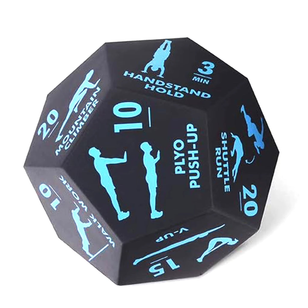 PU Fun and Excitement to Fitness with Fitness Game Dice Fitness Habits Multifunctional Blue
