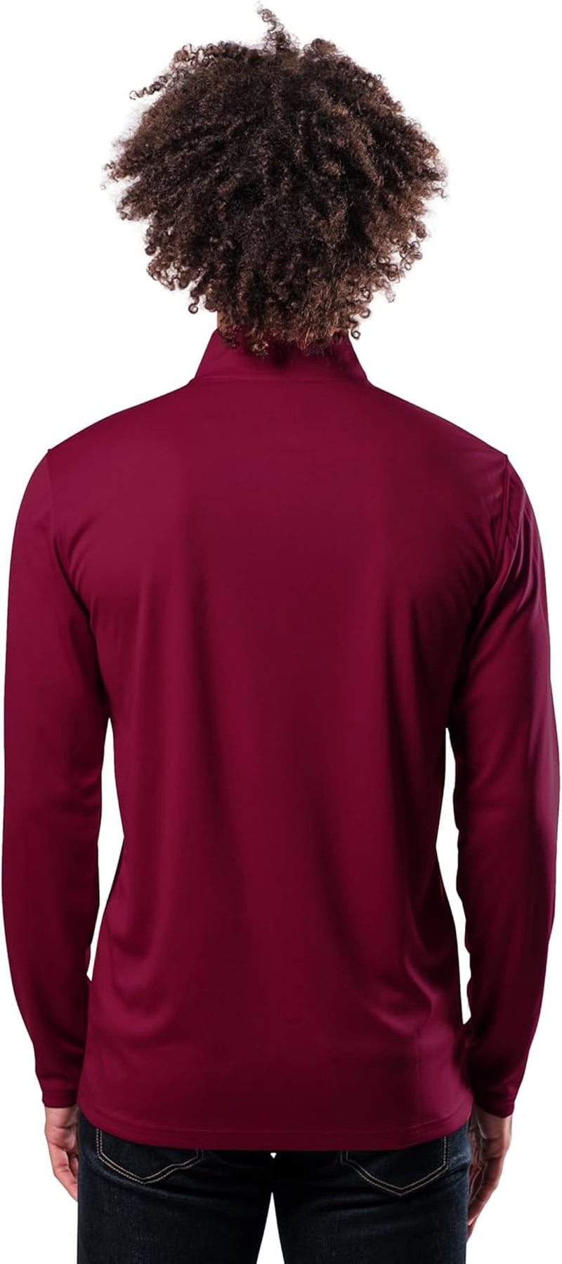Mens NBA Official Quarter Zip Long Sleeve Pullover T-Shirt