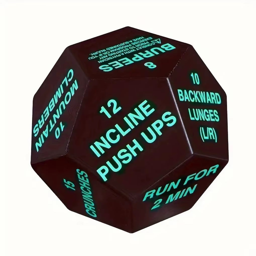 PU Fun and Excitement to Fitness with Fitness Game Dice Fitness Habits Multifunctional Blue