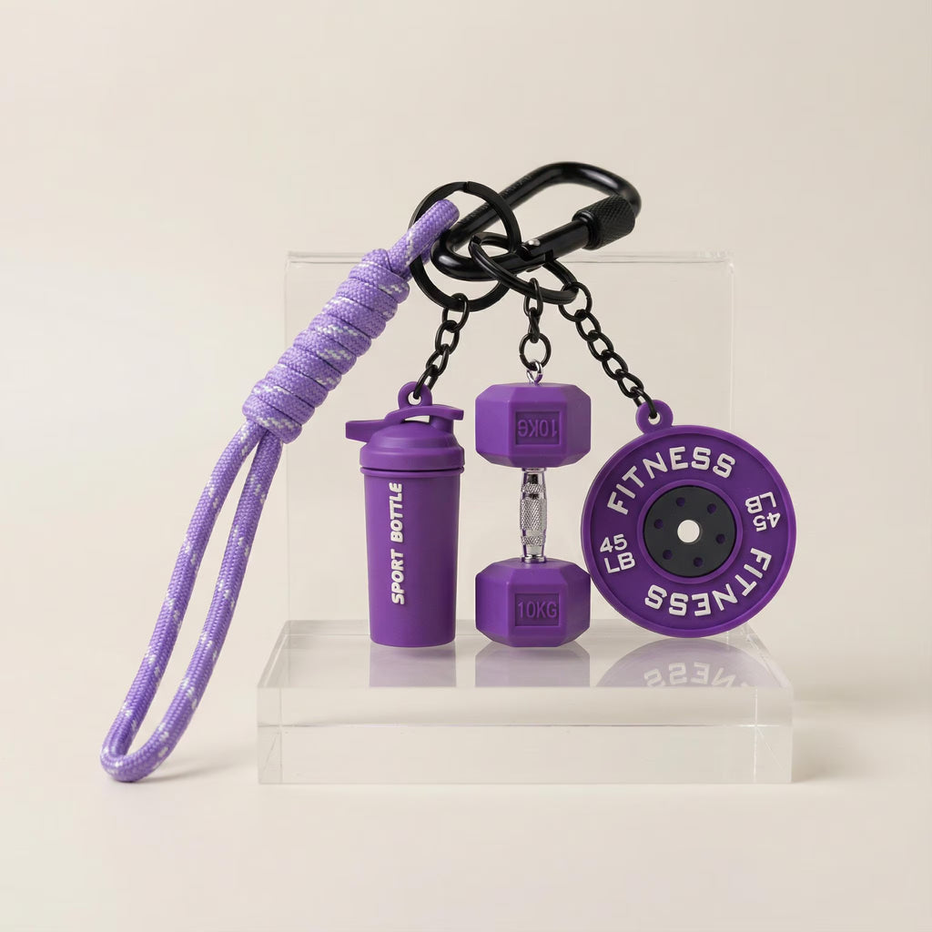Mini Dumbbell Barbell Keychain | Fitness Dopamine Color Bag Charm | Creative Gym Accessory Gift
