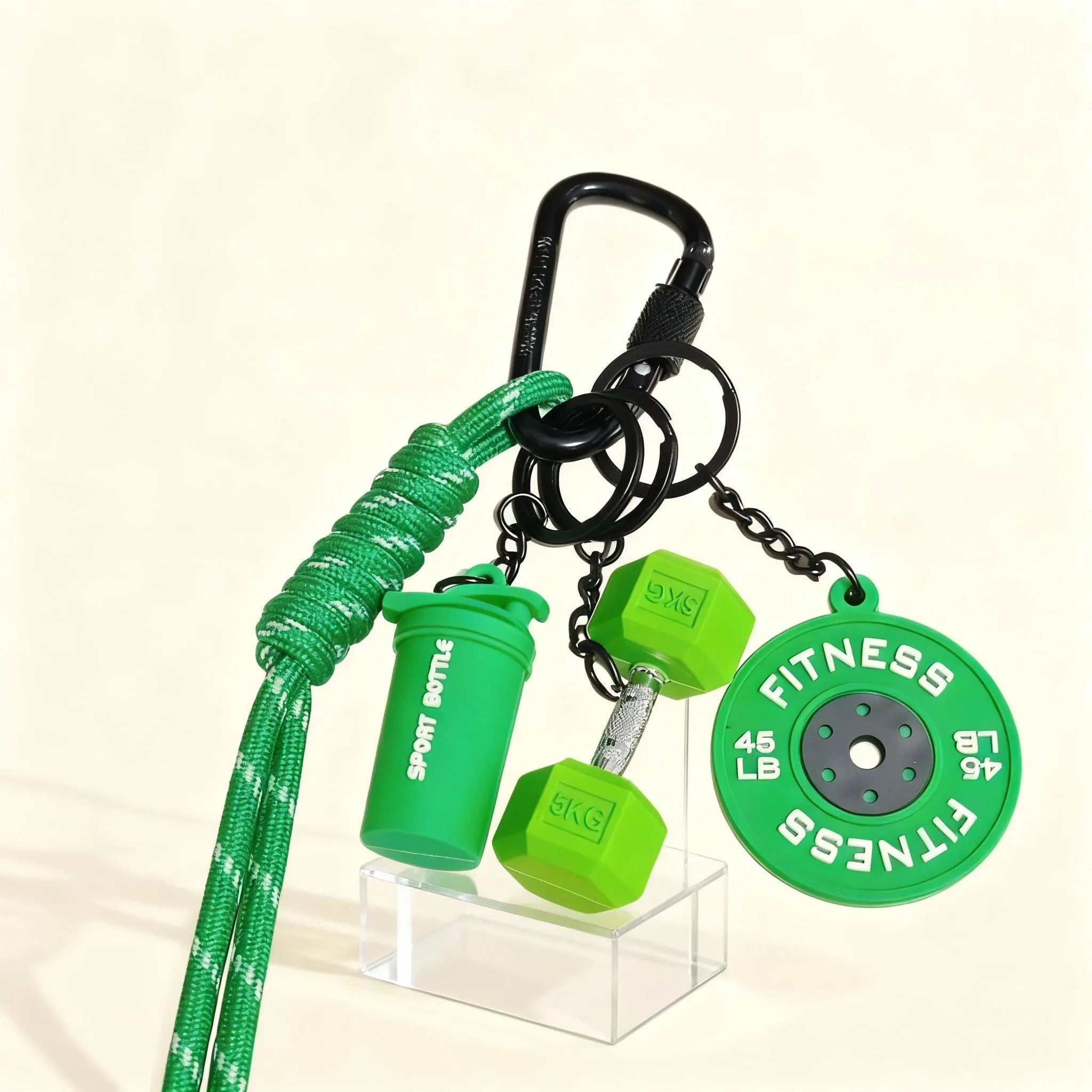 Mini Dumbbell Barbell Keychain | Fitness Dopamine Color Bag Charm | Creative Gym Accessory Gift