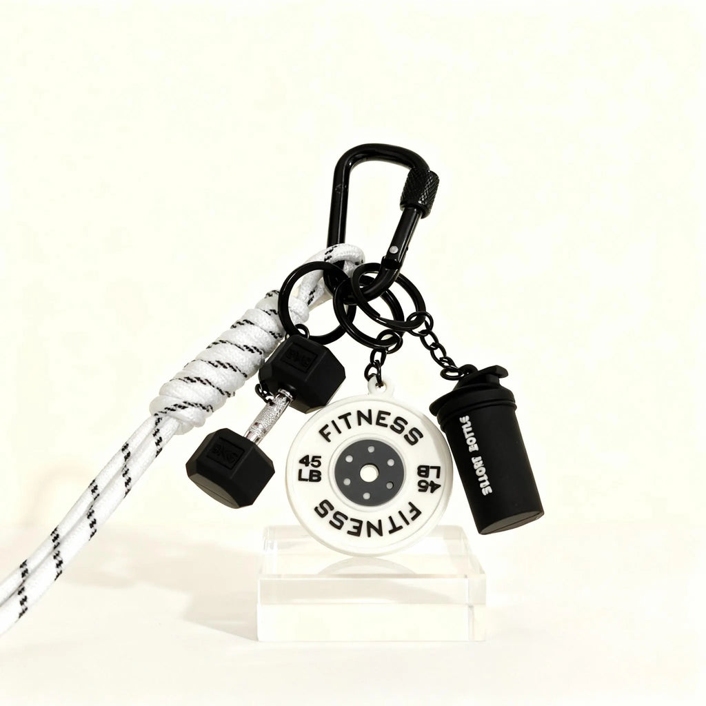 Mini Dumbbell Barbell Keychain | Fitness Dopamine Color Bag Charm | Creative Gym Accessory Gift
