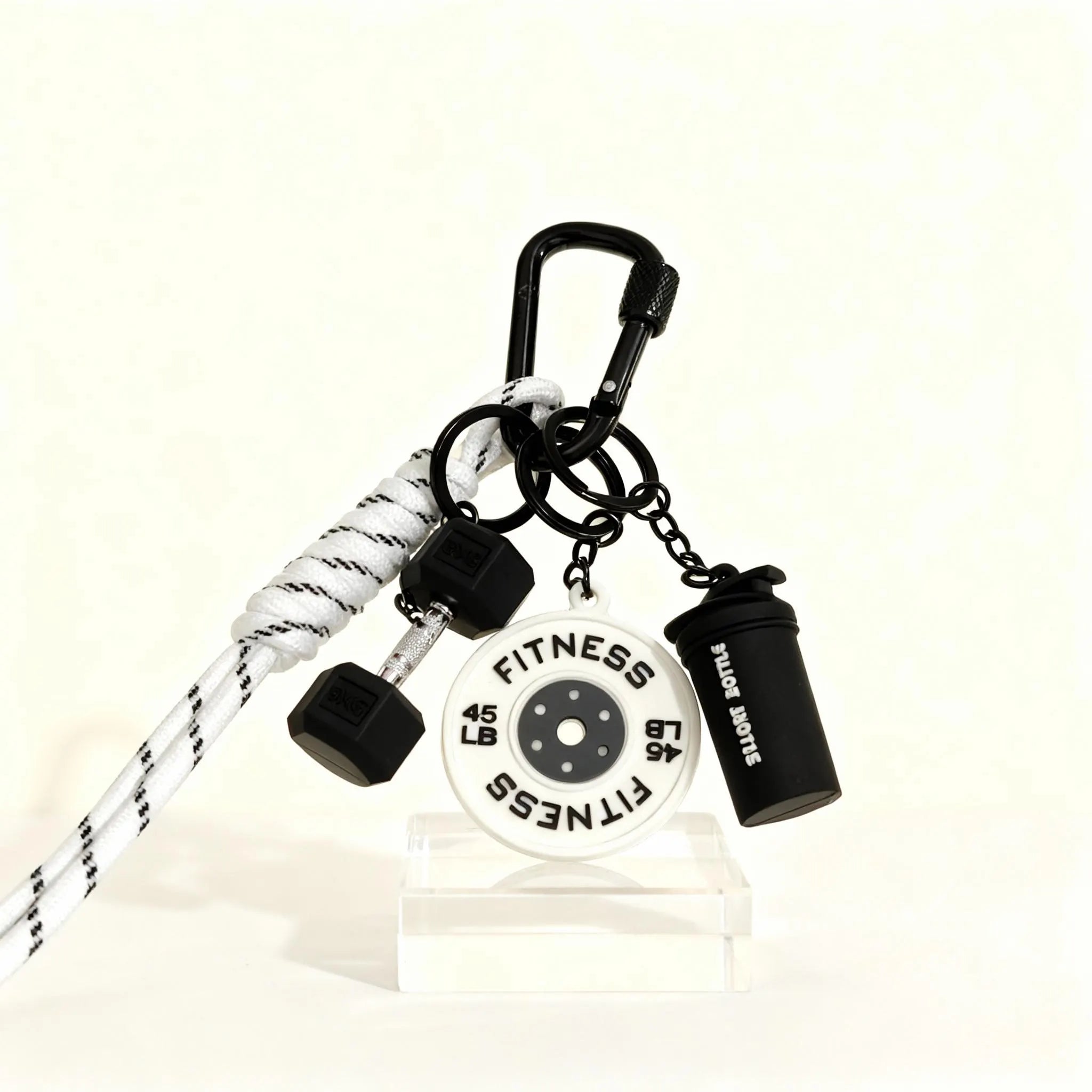 Mini Dumbbell Barbell Keychain | Fitness Dopamine Color Bag Charm | Creative Gym Accessory Gift