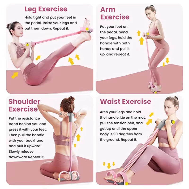 4/5Pcs a Yoga Fitness Set-Includes Foot Stretchers, Leg Beauty Clips, Jump Rope, Yoga Rings, 8-Shaped Stretchers, Resistance