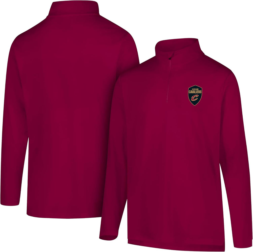 Mens NBA Official Quarter Zip Long Sleeve Pullover T-Shirt