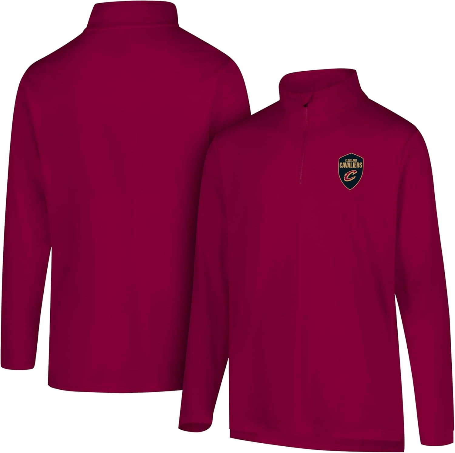 Mens NBA Official Quarter Zip Long Sleeve Pullover T-Shirt