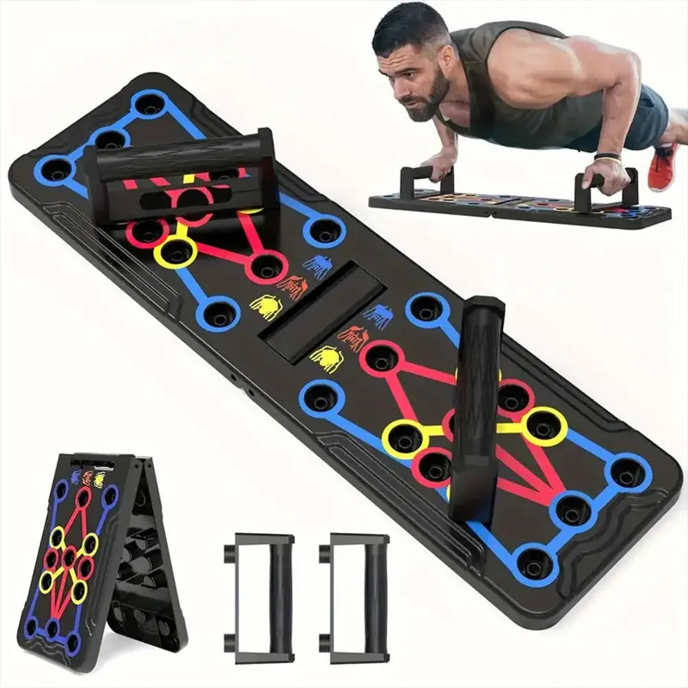 Push-Up Board, Abdominal and Chest Muscle Training Folding Stand, Portable Fitness Equipment for Home Gym, Strength Training Equipment #GLOBAL PICKS